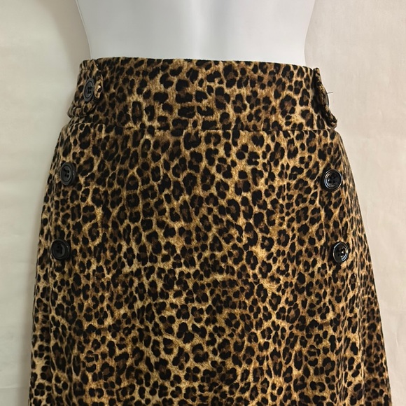 Robert Lewis Leopard Print Pull On A-Line Skirt Size XL NWT - Picture 9 of 9